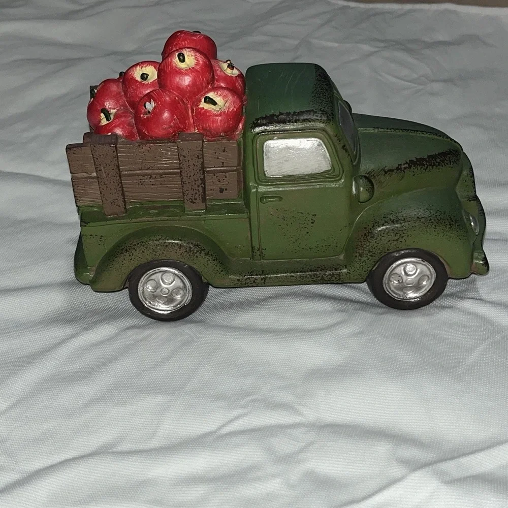 Fall Decor Green Antique‎ Truck Hauling Apples Hobby Lobby